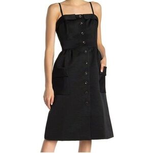Ted Baker black Octavio Button-Front Midi Dress